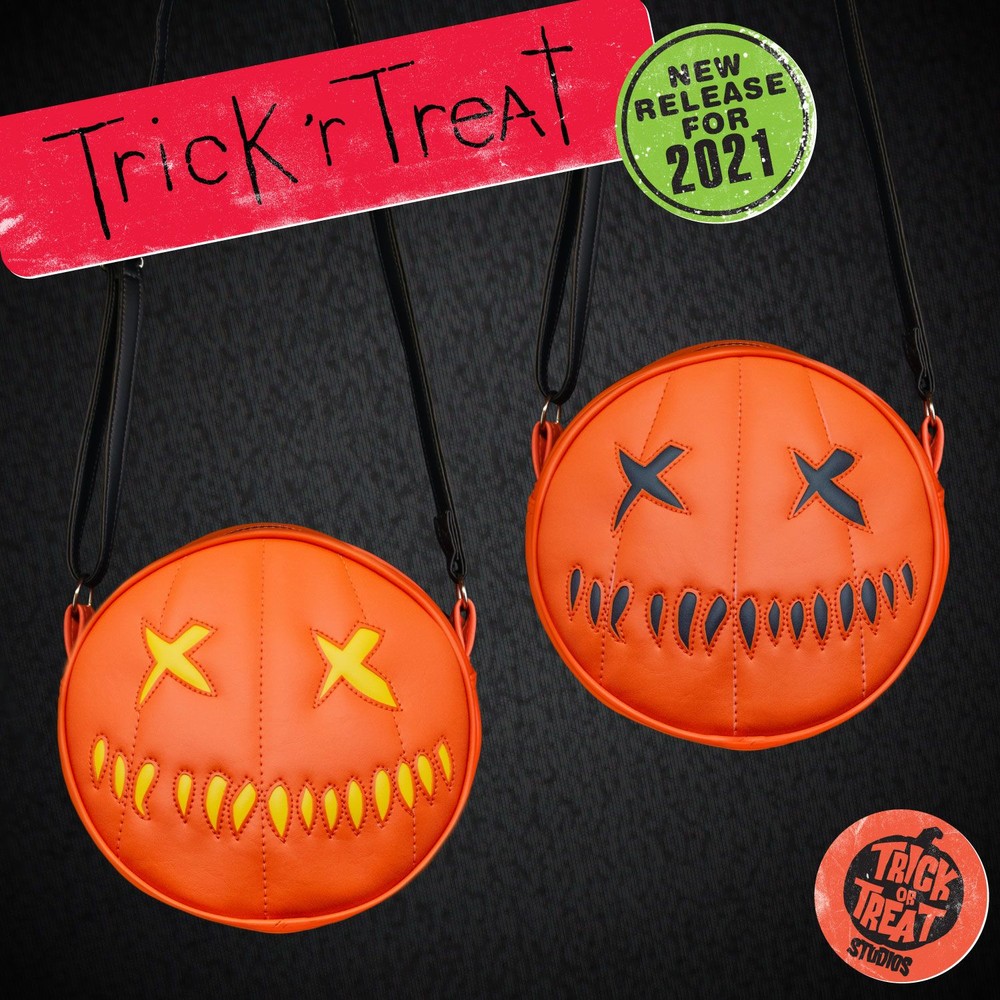 STPO-1300226-【預購】TOTS - Trick or Treat Studios 恐怖電影【別惹小孩 / 靈異萬聖節】 山姆 南瓜頭 黃色/黑色 素皮革 包包