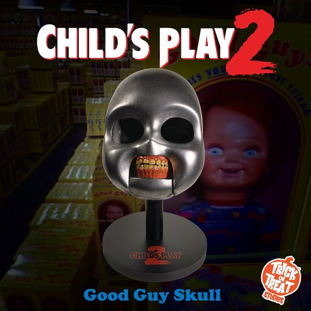 STPO-1300293-【預購】TOTS – Trick or Treat Studios 鬼娃恰吉 – 恰吉娃娃鐵骨 電影造型 道具 Child's Play 2 - Chucky Skull Good Guy's Skull Prop