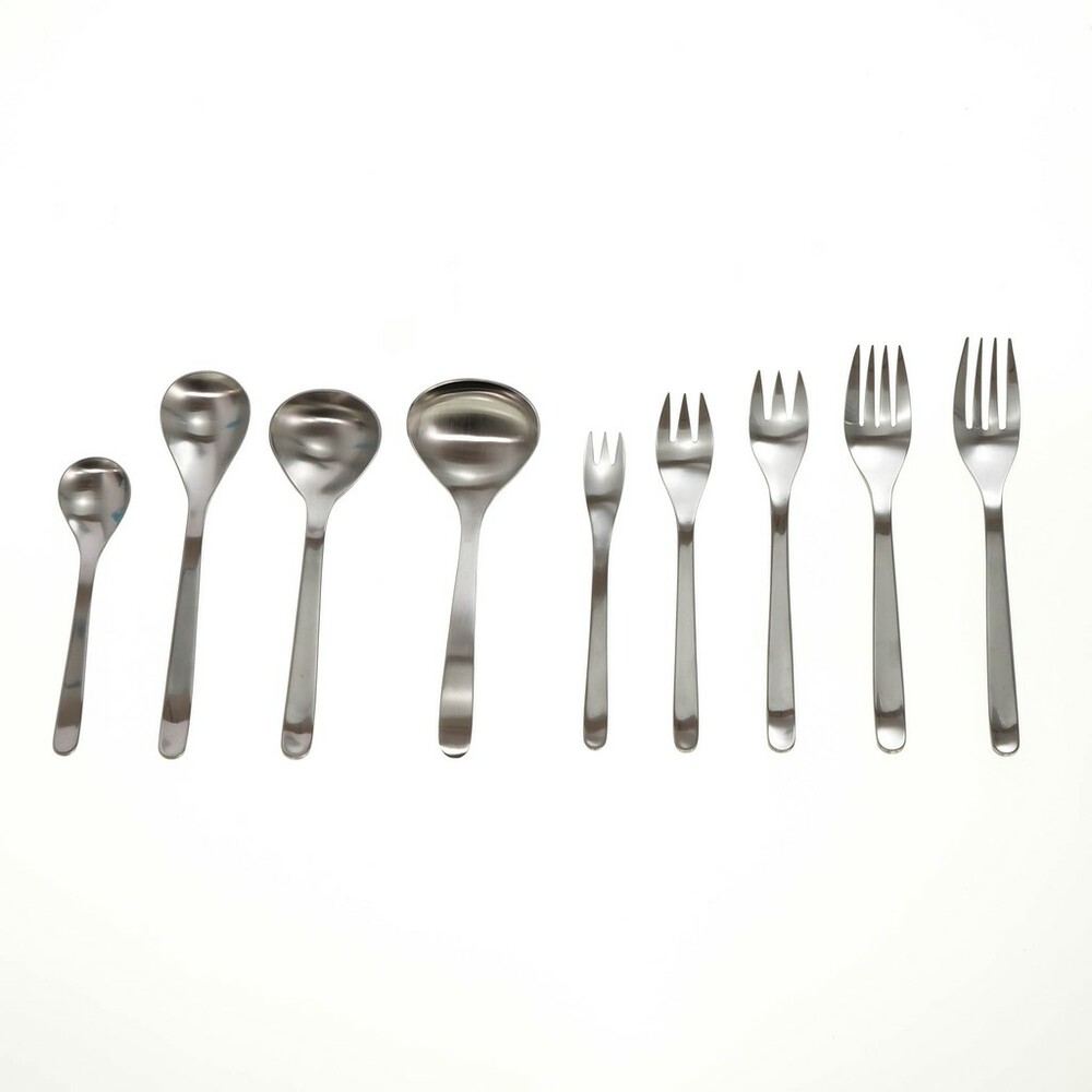 SF-013968-日本製柳宗理 不鏽鋼餐具 湯匙 叉子 茶勺 餐刀 甜點叉 餐叉 寬湯勺 西餐餐具 125系列