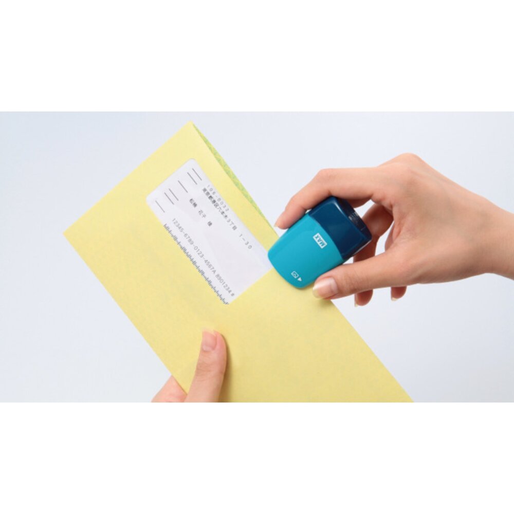 SF-013991-日本製個人資料保護章 MAX藍色款資料保護章 個資消除章 拆信刀 隱私保護印章 滾輪亂碼保密章 亂碼章