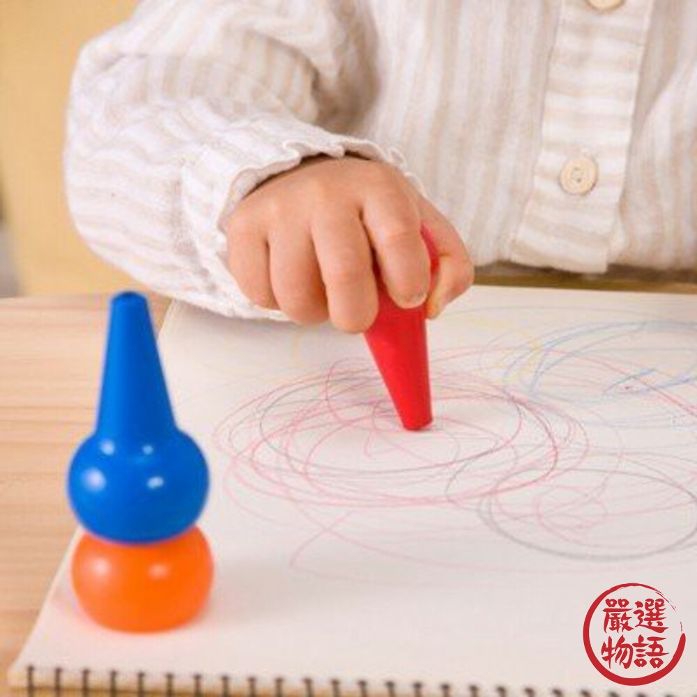 日本製無毒蠟筆 美國無毒認證 AOZORA 居家防疫 幼稚園 安全 6色/12色積木蠟筆 禮物-圖片-3