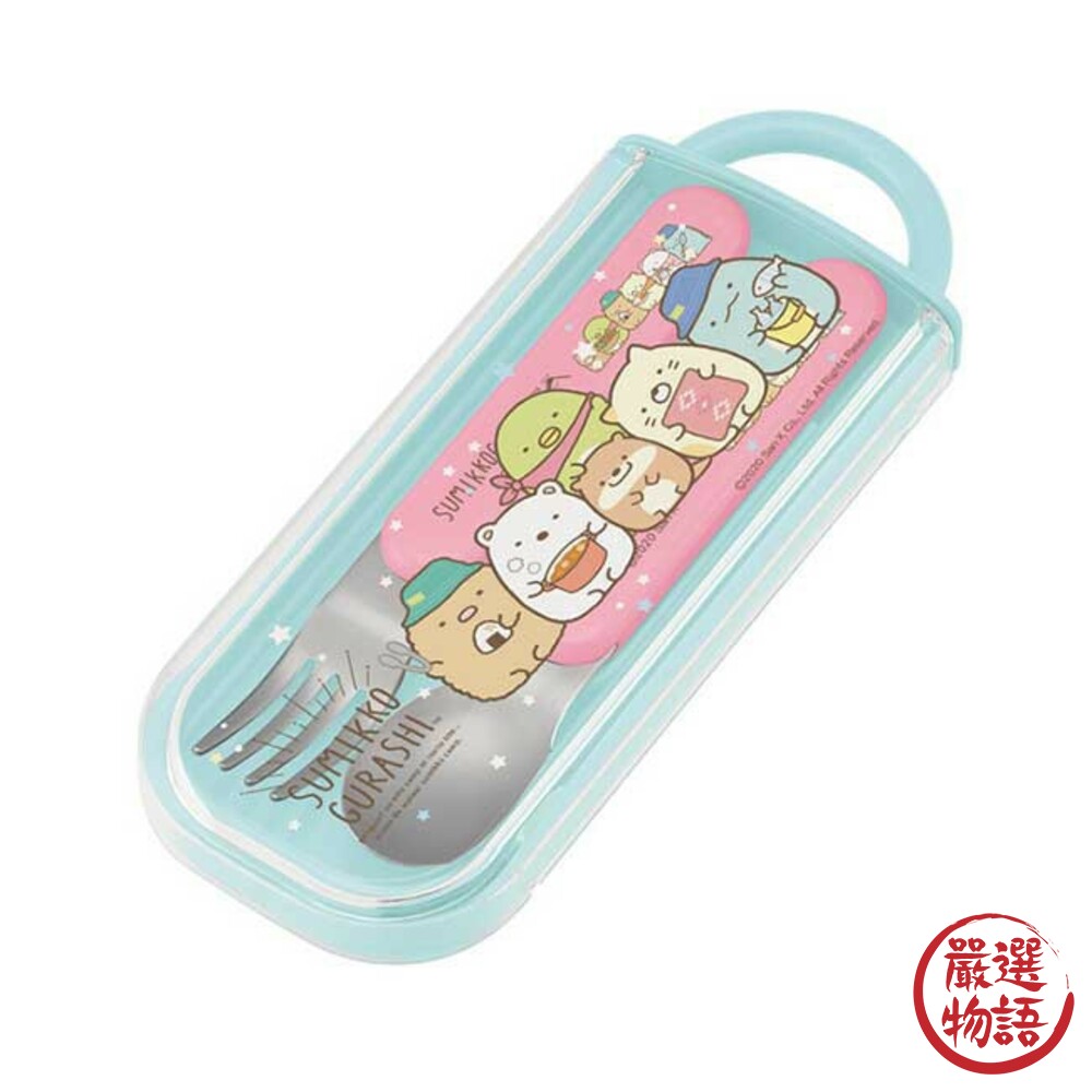 日本製正版授權環保餐具組 角落生物 蠟筆小新 恐龍 龍貓 兒童 餐具 叉子湯匙筷子組-圖片-1
