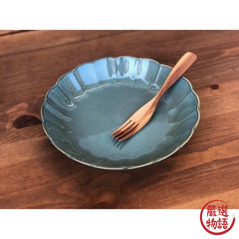 日本製美濃燒陶瓷盤 復古花邊 盤子 菜盤 碟子 餐具 日式料理 中式料理 海鮮盤 可微波 機洗-圖片-4