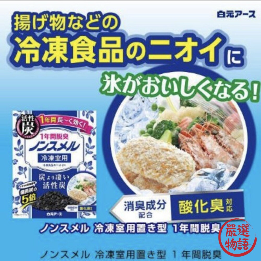 日本製冰箱除臭盒 活性碳 冷凍庫 冷藏室 蔬果室 白元消臭劑 廚房除臭 廚餘 一年有效-圖片-3