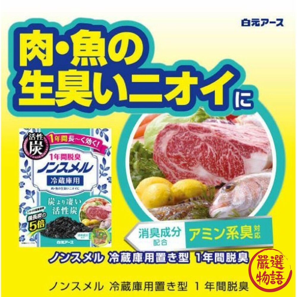 日本製冰箱除臭盒 活性碳 冷凍庫 冷藏室 蔬果室 白元消臭劑 廚房除臭 廚餘 一年有效-圖片-4