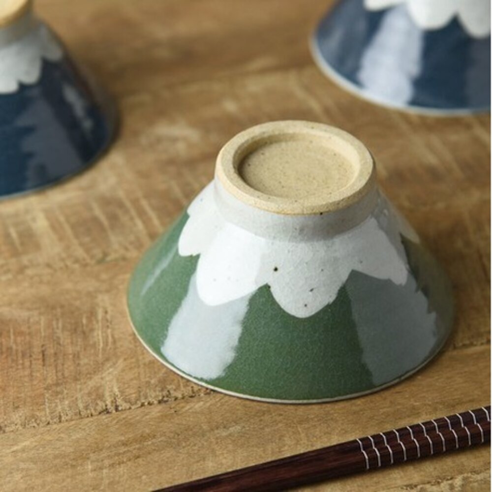 SF-014696-日本製 美濃燒 手工繪製富士山餐碗 13cm｜飯碗 湯碗 富士山 餐具 陶瓷 碗 日本手工