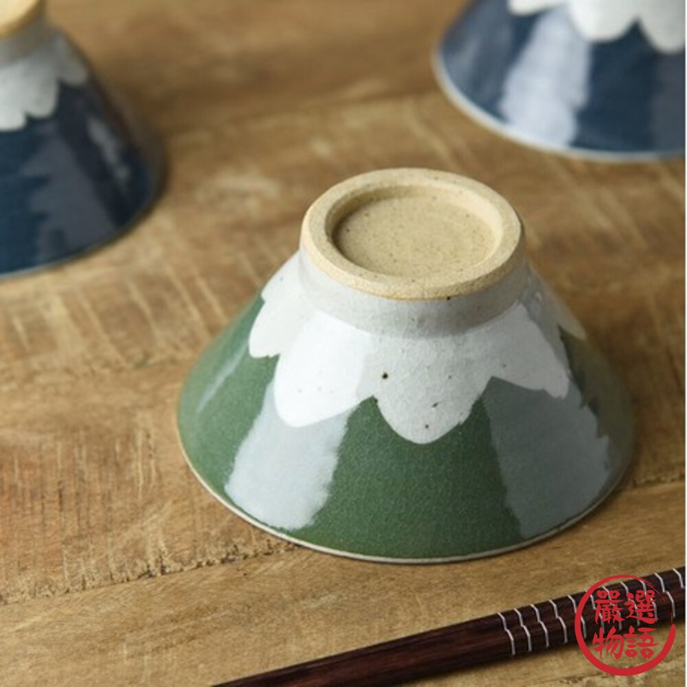 日本製美濃燒手工繪製富士山餐碗13cm|飯碗湯碗富士山餐具陶瓷碗日本手工