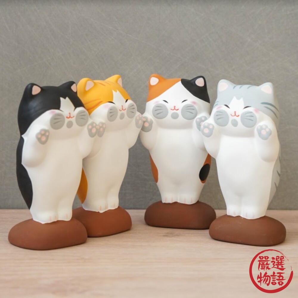 扁平趴趴貓公仔 療癒系 貓咪公仔 室內裝飾 送禮推薦 禮物 禮品 辦公小物 公仔收藏-圖片-4