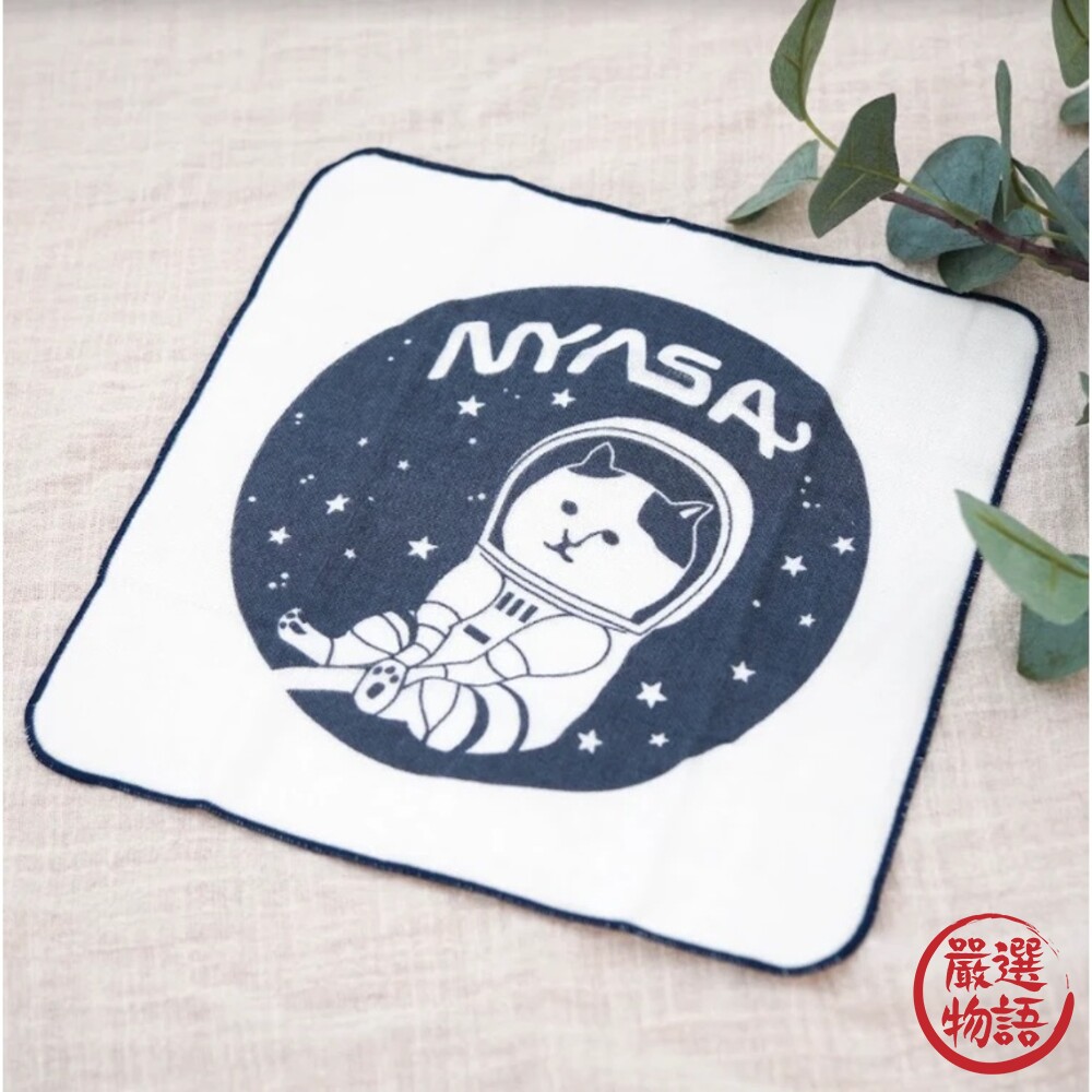 日本製貓咪紗布手帕 25x25cm 純棉紗布巾 手巾 手帕 小方巾 擦手巾 吸水巾-圖片-3