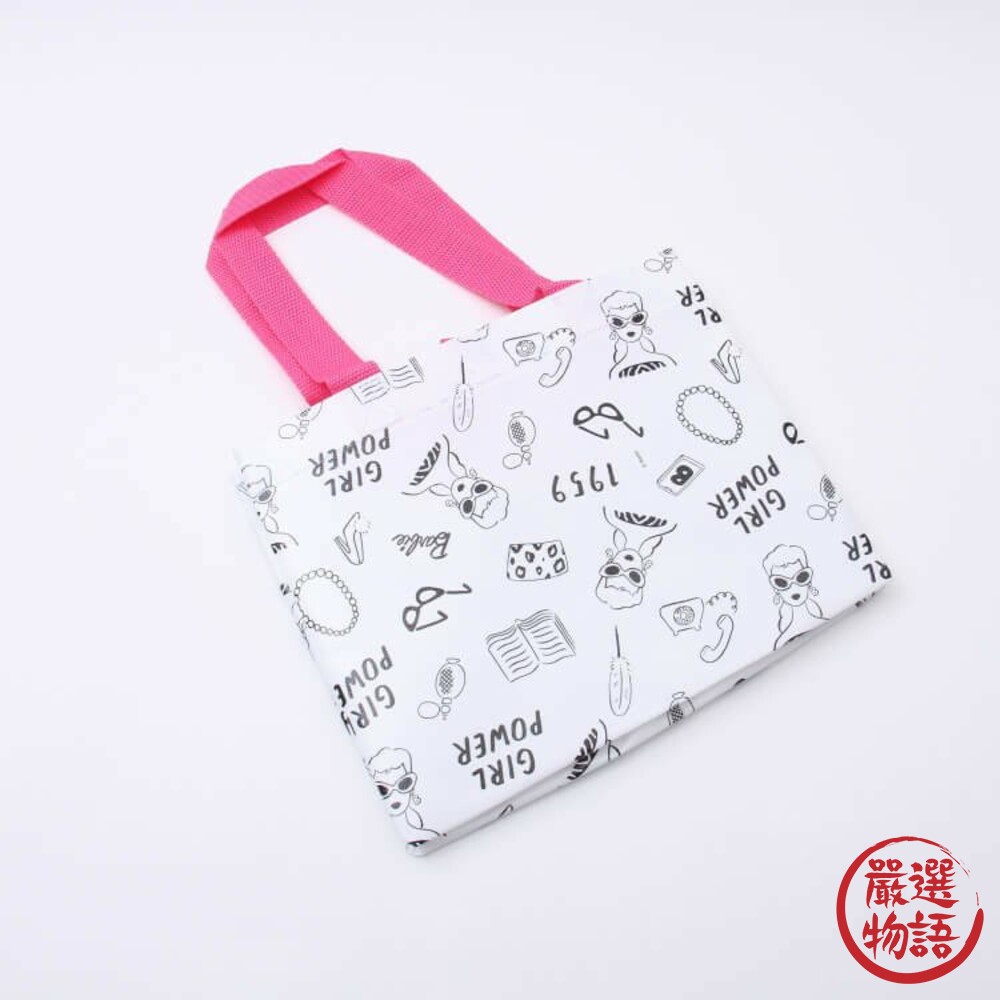 環保購物袋 便當袋 收納袋 寬底 手提袋 防水 抗汙 史努比 Kitty 貓 女孩 米奇-圖片-5