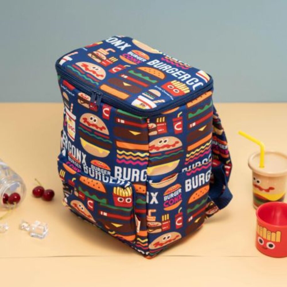 SF-014871-保溫袋 BURGER CONX 後背包式保冷 大容量易收納環保購物袋
