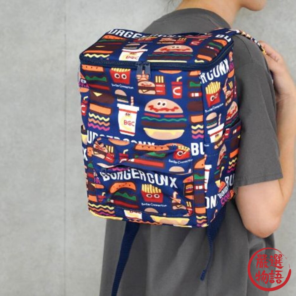 保溫袋 BURGER CONX 後背包式保冷 大容量易收納環保購物袋-圖片-1