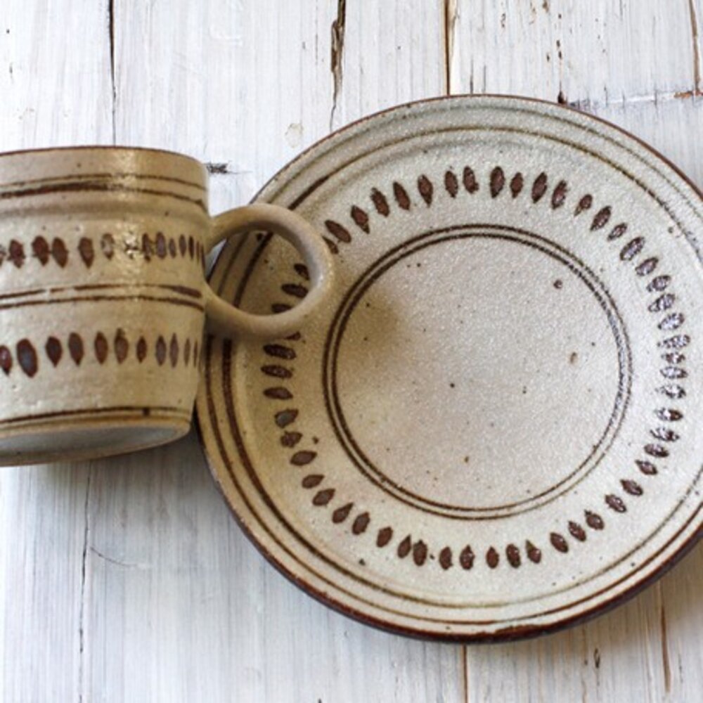 SF-014919-日本製六魯Rokuro咖啡杯 咖啡 茶杯 美濃燒｜陶瓷 餐具 餐盤 碗盤 下午茶 餐具 ig網美