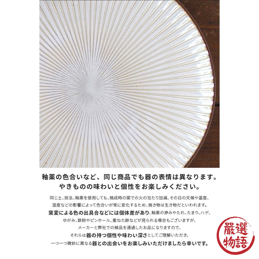 日本製美濃燒 放射狀 白色/海軍藍 餐盤 蛋糕盤 菜盤 餅乾盤 小菜盤 日本料理 餐具 可微波爐洗碗機使用-圖片-5