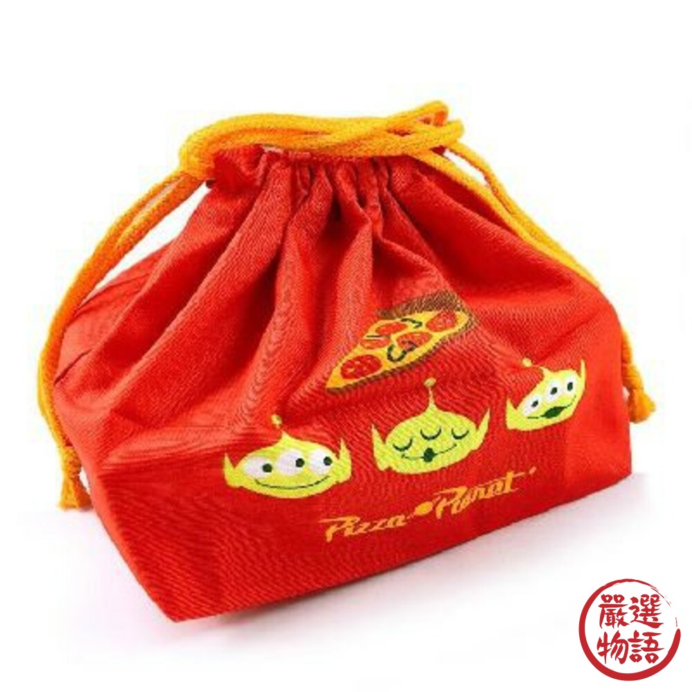 日本製迪士尼便當袋 玩具總動員 三眼怪 巴斯光年 純棉 束口袋 手提袋 午餐袋 化妝包 收納袋-圖片-3
