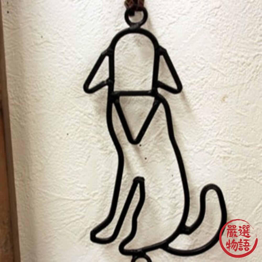 動物風鈴 懷舊復古古董風格 造型門鈴 鑄鐵 貓 狗 玄關 門裝飾-圖片-1