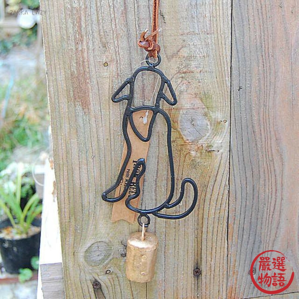 動物風鈴 懷舊復古古董風格 造型門鈴 鑄鐵 貓 狗 玄關 門裝飾-圖片-2