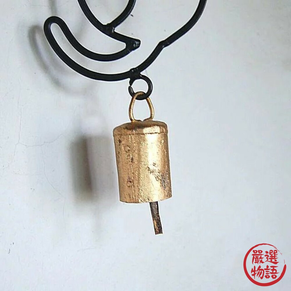 動物風鈴 懷舊復古古董風格 造型門鈴 鑄鐵 貓 狗 玄關 門裝飾-圖片-7