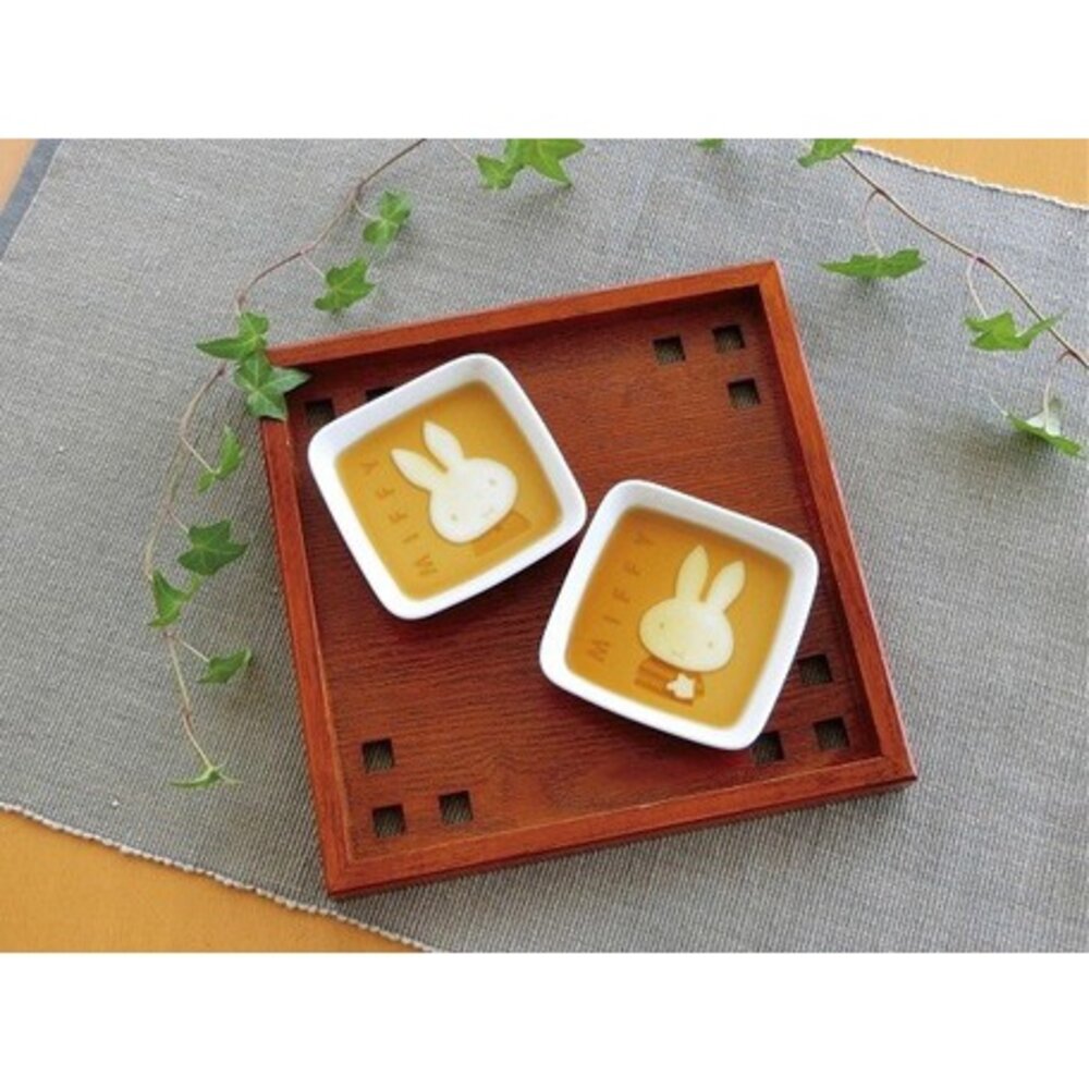 SF-015003-日本製 miffy 米飛兔造型醬料碟 陶器 醬料 醬油碟 小菜碟 調味料 餐盤 碟 陶瓷 小盤
