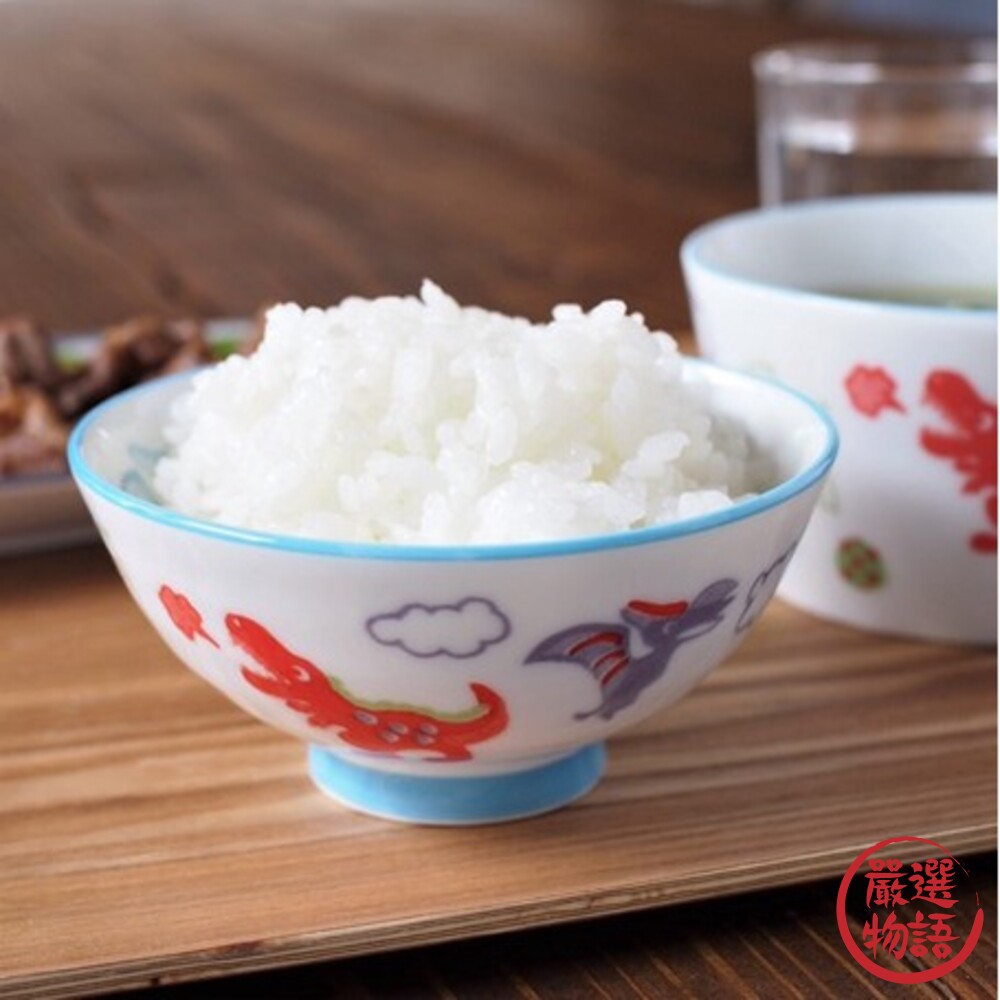 日本製 美濃燒 兒童彩色恐龍圖樣餐碗|湯碗 濃湯碗 兒童專用 小孩 孩童 幼稚園 飯碗 恐龍-圖片-5