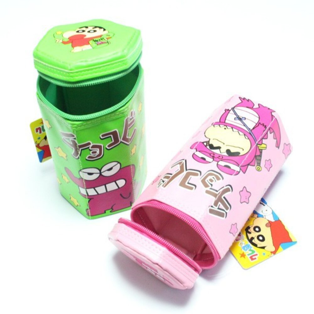 SF-015061-鉛筆盒 蠟筆小新 筆袋 文具 收納盒 筆筒 刷具筒 眉筆 化妝包 化妝刷收納 旅行 外出包