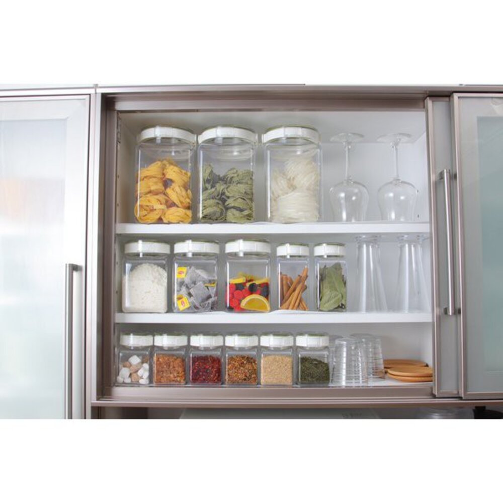 SF-015064-日本製透明密封收納儲存罐 1.1L/500L TAKEYA 儲物罐 密封罐 收納罐 角型