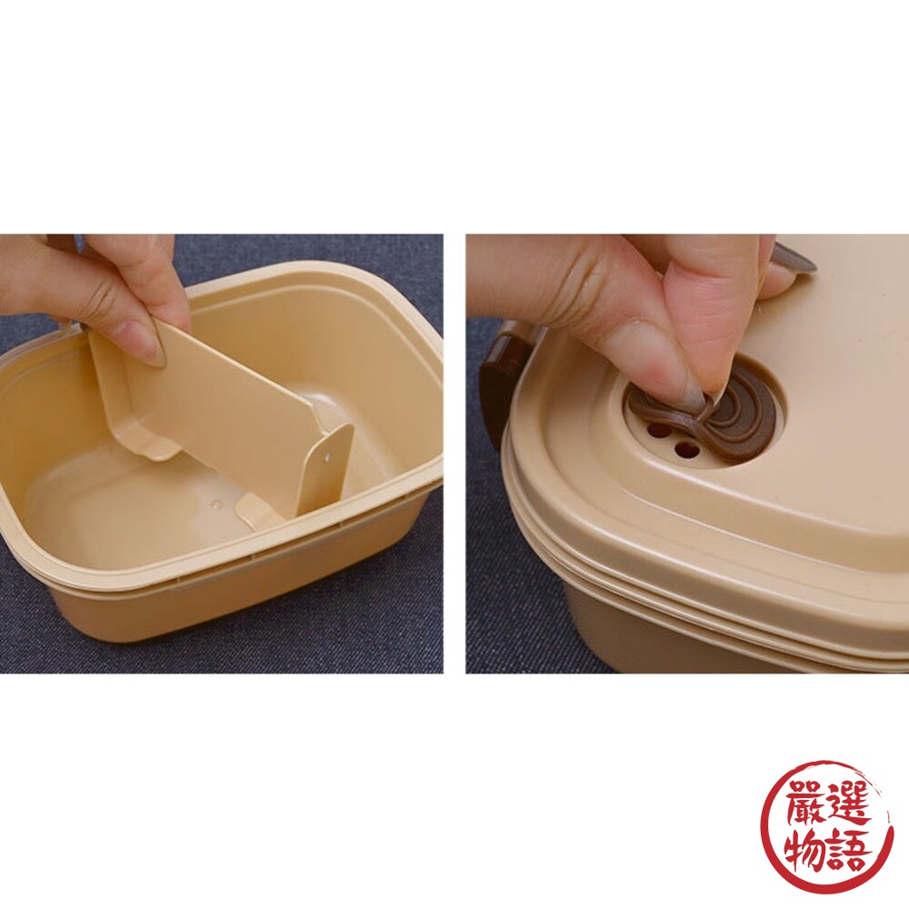 日本製 Burger Conx 漢堡 薯條便當盒 兩款可選 可微波 便當 午餐盒 野餐盒 保鮮盒-圖片-8