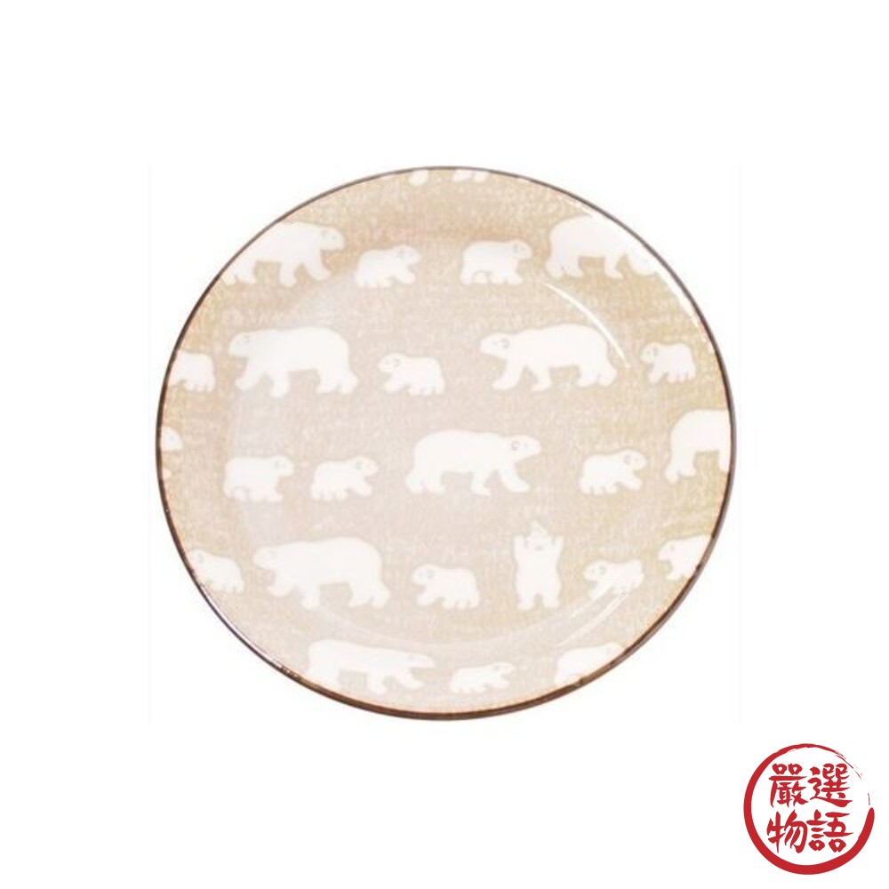 日本製美濃燒 北極熊輕量 圓盤 16.5cm 蛋糕盤 甜點盤 水果盤 北極熊 盤子 陶瓷-圖片-7