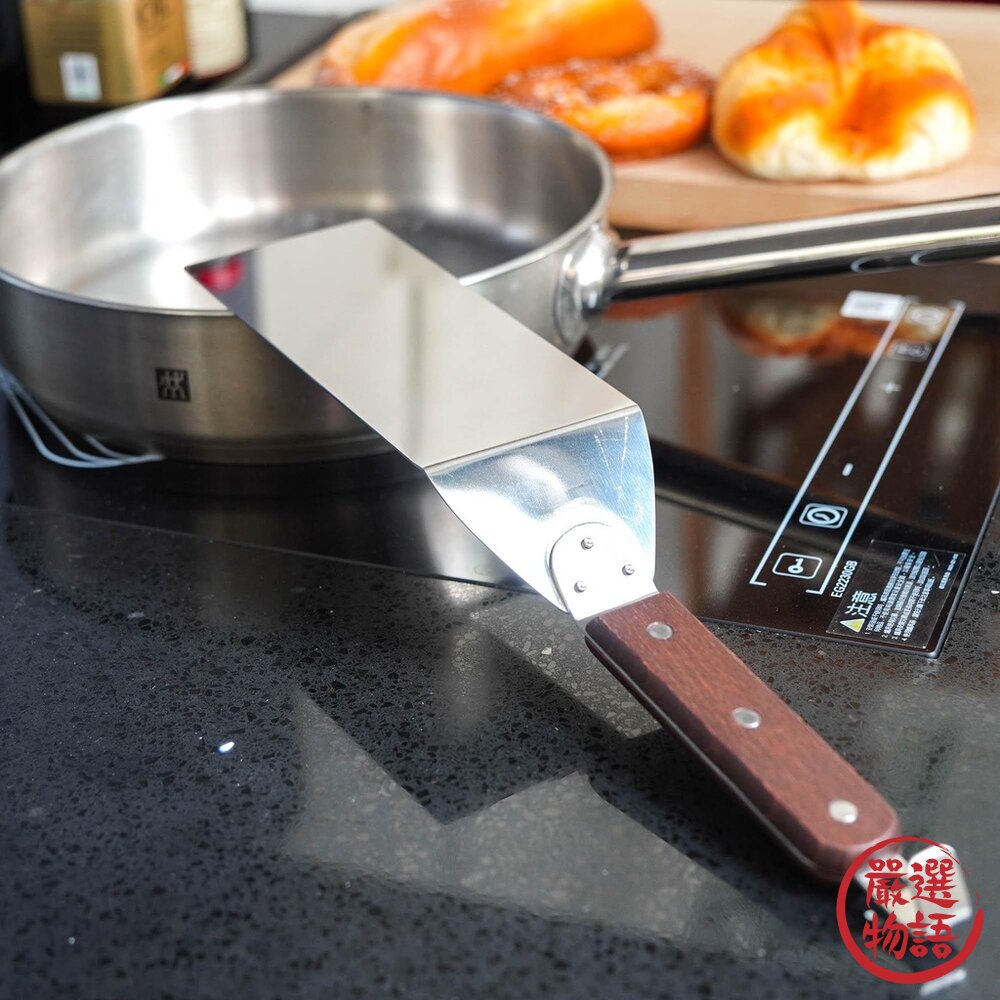 日本製 燕三條 鐵板鏟 煎鍋 專用鏟 煎鏟 煎餃 大阪燒 鏟子 鐵板燒 鍋鏟 炒菜 廚房用具-圖片-3