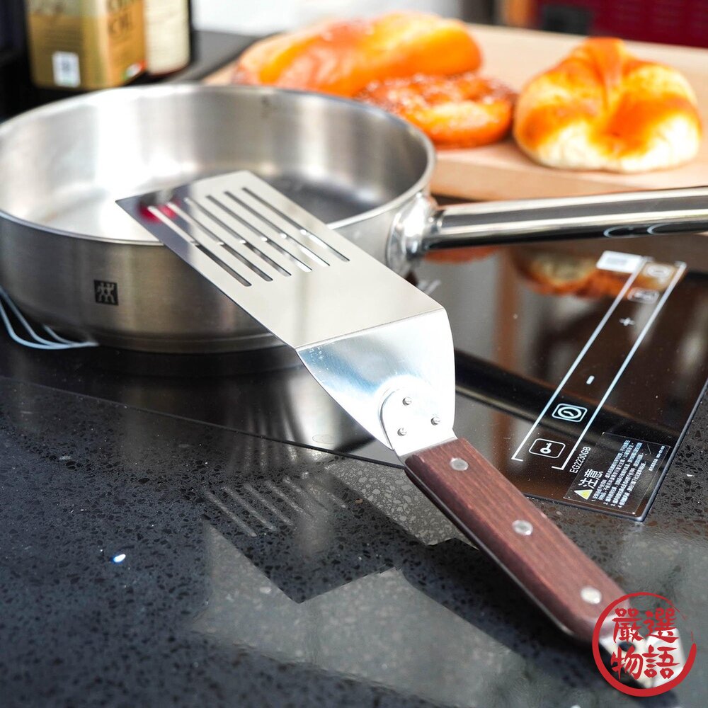 日本製 燕三條 鐵板鏟 煎鍋 專用鏟 煎鏟 煎餃 大阪燒 鏟子 鐵板燒 鍋鏟 炒菜 廚房用具-圖片-4