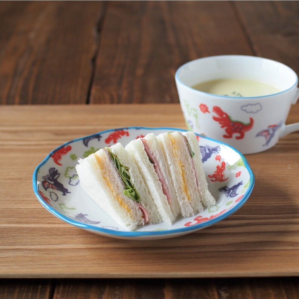 SF-015112-美濃燒恐龍系列餐具 盤/湯杯/大碗 兒童餐具 恐龍盤 拉麵碗 丼飯碗 湯碗 陶瓷 泡湯杯