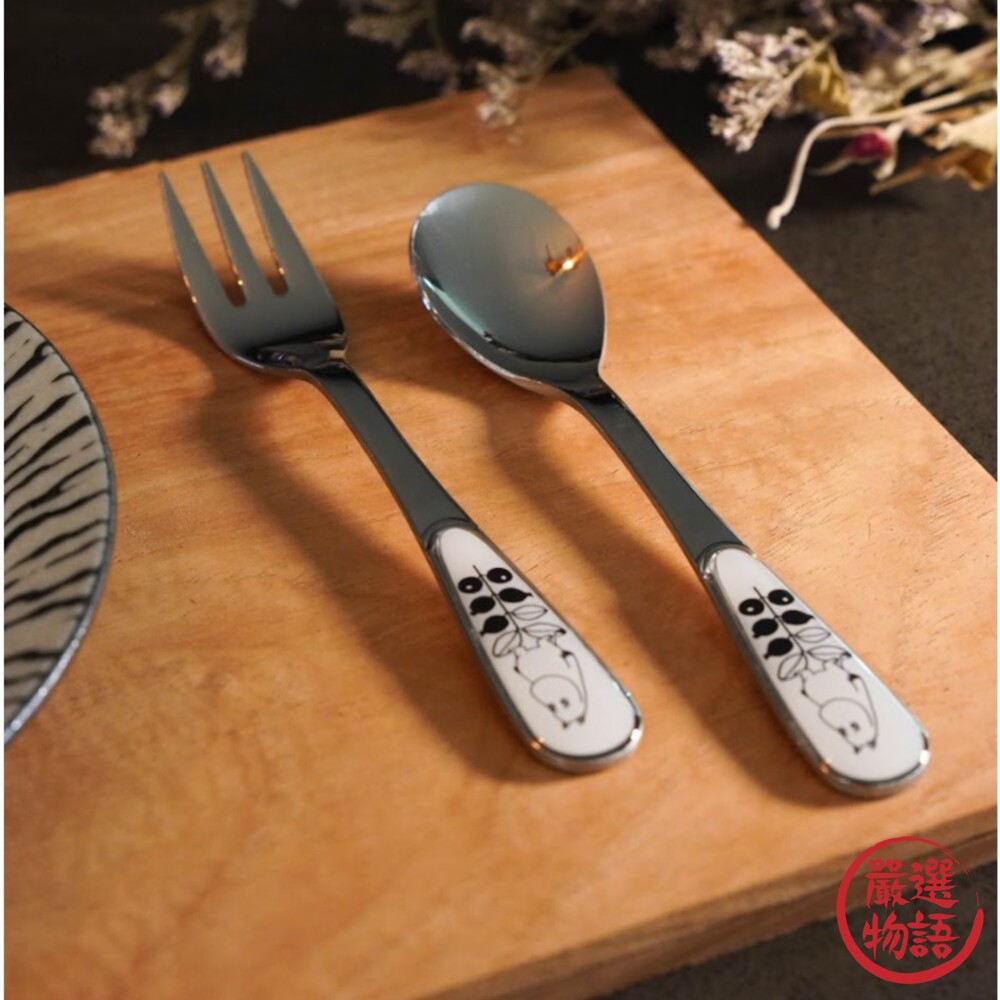 日本製 卡通嚕嚕米餐具 質感餐具 西餐湯匙 卡通叉子 下午茶 咖啡廳 甜點叉 蛋糕匙 叉勺 封面照片