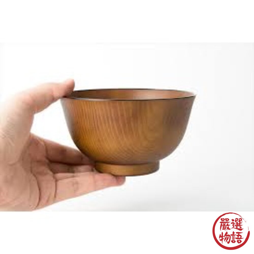 日本製 月兔碗 木紋碗 可微波 耐|多用碗 飯碗 木紋 餐碗 刷紋 湯碗 底座-圖片-3