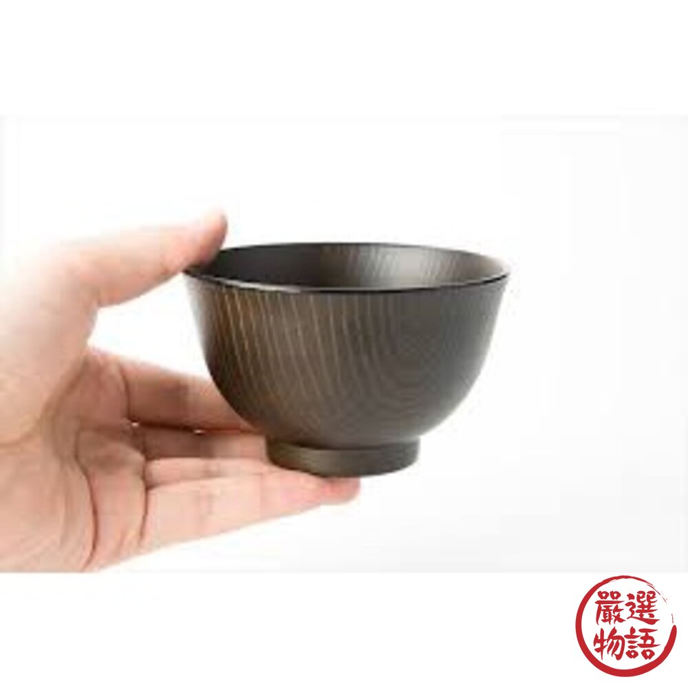 日本製 月兔碗 木紋碗 可微波 耐|多用碗 飯碗 木紋 餐碗 刷紋 湯碗 底座-圖片-4