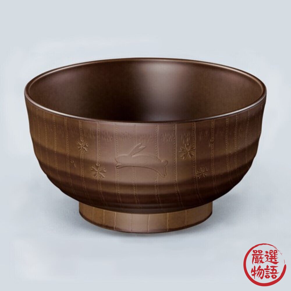 日本製月兔碗木紋碗可微波耐|多用碗飯碗木紋餐碗刷紋湯碗底座