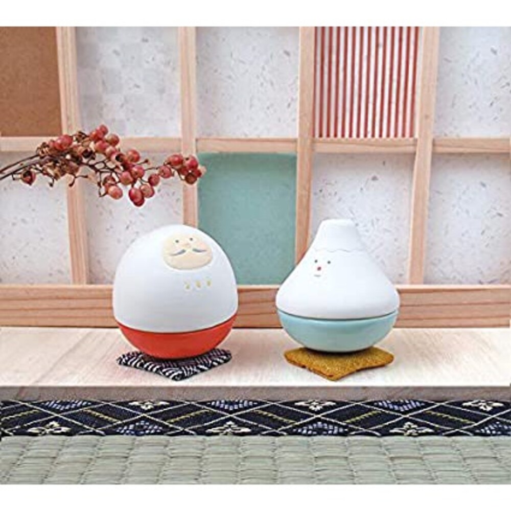 SF-015143-日本製 精油擴香石 DECOLE 療癒系 不倒翁 招財貓 擴香石 薰香 芳香 公仔擺飾 送禮