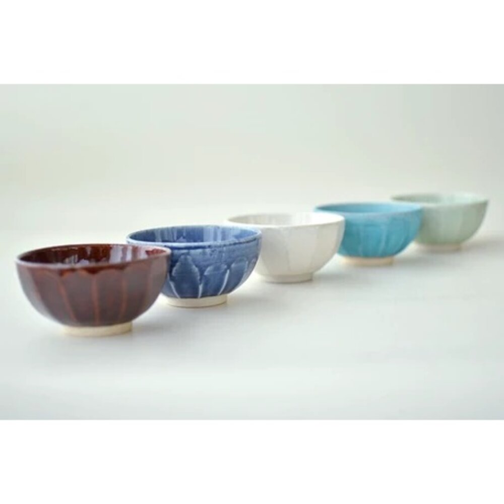 SF-015153-日本製 美濃燒餐碗 有底座 倒角 陶瓷｜碗盤餐具 飯碗 碗 多色可選 午餐碗 餐桌