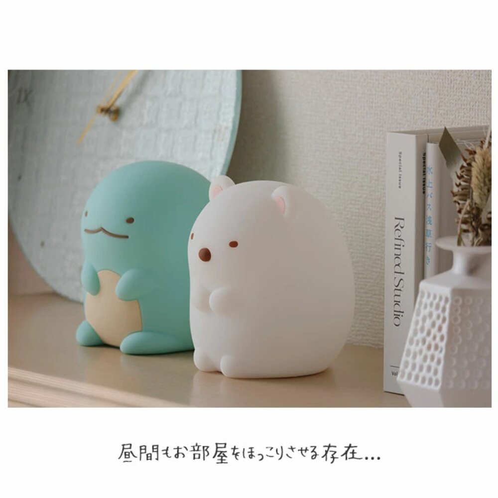 SF-015156-角落生物夜燈 床頭燈 兒童房夜燈 角落小伙伴 夜燈 白熊 蜥蜴 矽膠 照明燈 電池式