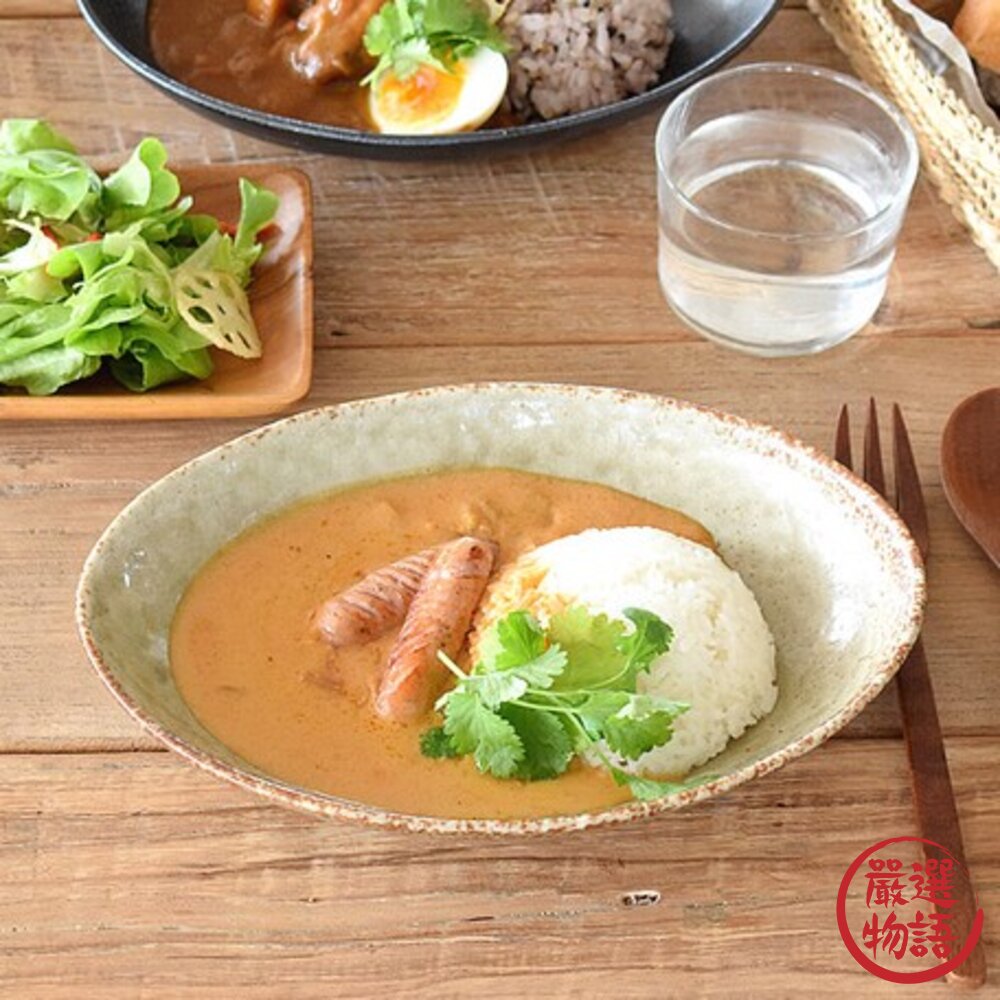 日本製 美濃燒陶瓷餐盤 白色 灰釉 義大利麵|咖哩飯 餐盤 盤子 日式餐盤 簡約餐盤 日式風格-圖片-1