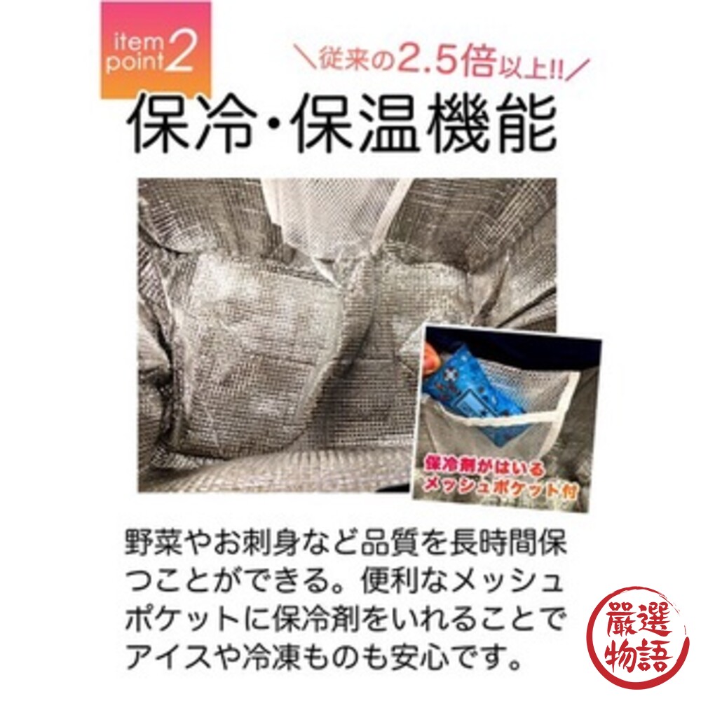 可收納保冷環保袋 保溫購物袋 環保袋 賣場手提袋 露營 野餐郊遊 大容量 菜籃族 購物籃-圖片-4