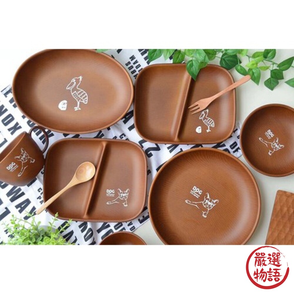 日本製 大嘴鳥餐盤 橢圓盤/分隔盤 耐熱餐盤 木質色 露營 野營 兒童餐盤 烤肉 派對餐盤-圖片-7