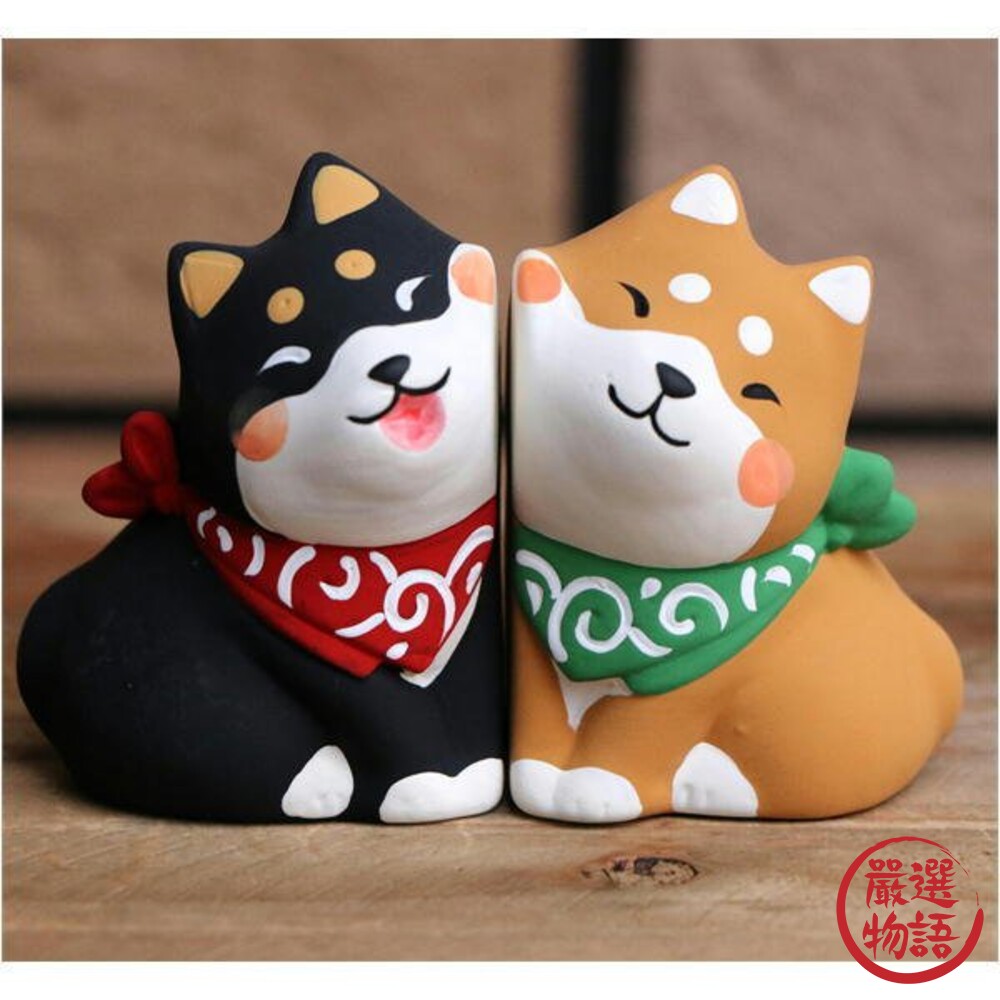 貼臉柴犬 辦公室 迷你裝飾 福氣 擺飾 臉貼臉 黑柴 黃柴 柴犬 療癒公仔 可愛動物-圖片-4