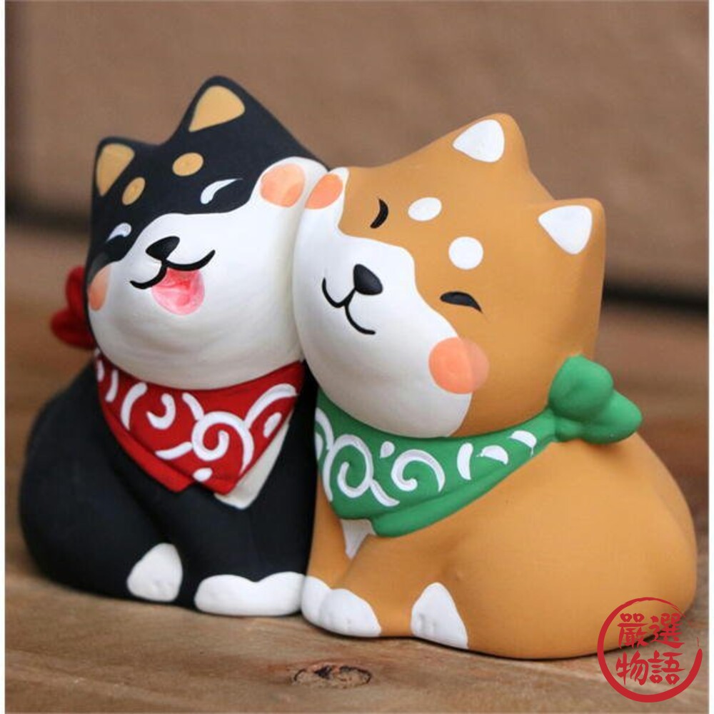 貼臉柴犬 辦公室 迷你裝飾 福氣 擺飾 臉貼臉 黑柴 黃柴 柴犬 療癒公仔 可愛動物-圖片-5