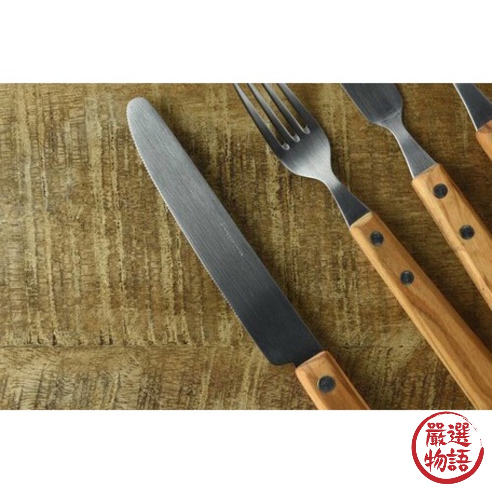 日本製 燕三條 不鏽鋼簡約木柄餐具 湯匙 餐刀 叉子 果醬抹刀 露營餐具 質感餐具 簡約 工業風-圖片-5