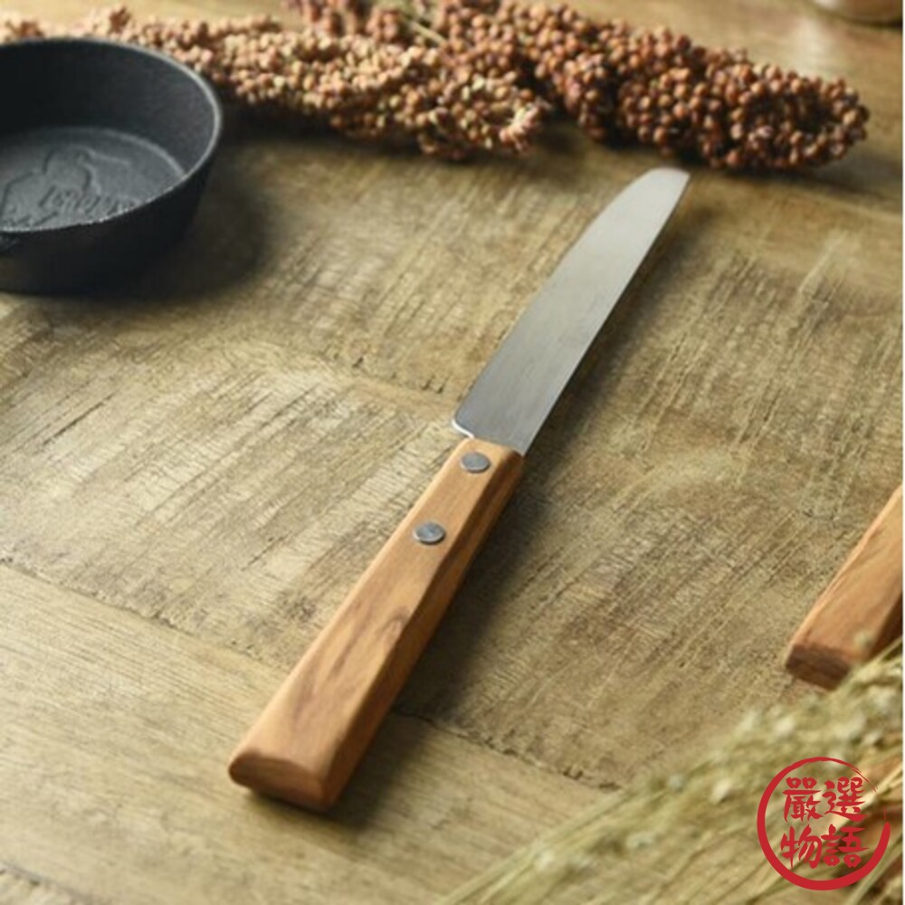 日本製 燕三條 不鏽鋼簡約木柄餐具 湯匙 餐刀 叉子 果醬抹刀 露營餐具 質感餐具 簡約 工業風-圖片-7