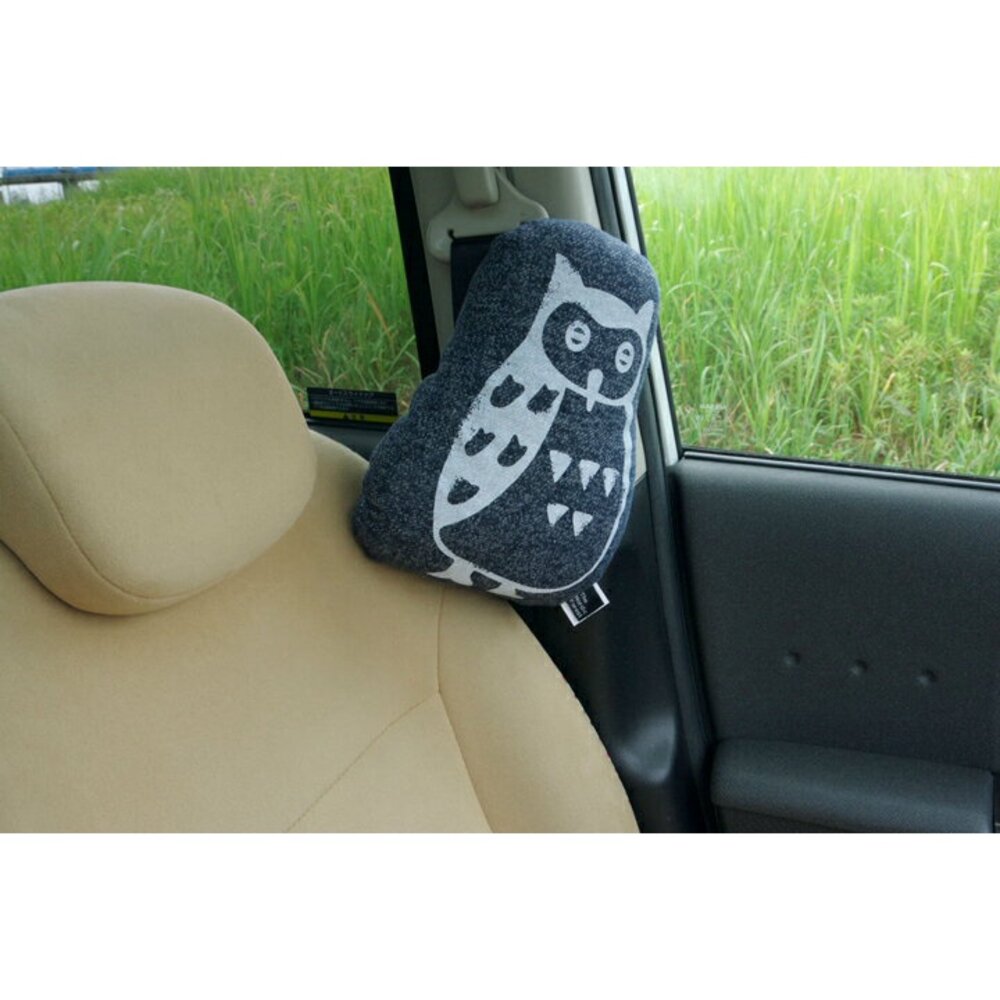 SF-015287-安全帶靠枕 貓頭鷹 靠墊 汽車睡枕 抱枕｜護頸枕 車用枕頭 汽車用品 頸枕 安裝簡單