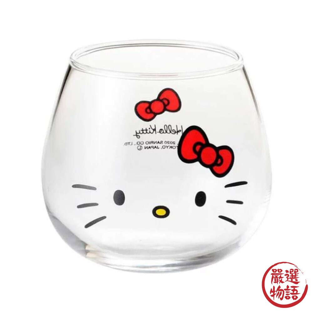 日本製 牛奶玻璃杯 Kitty/布丁狗/美樂蒂|三麗鷗 不倒翁 玻璃杯 附專用外盒 無把手杯 水杯-圖片-1