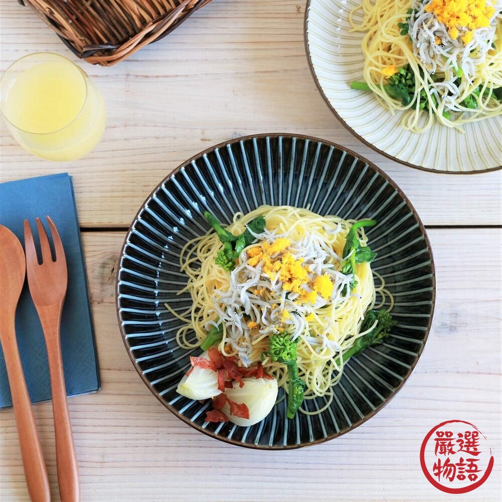 日本製 窯變 SENDAN 22.5cm 餐盤 深盤 義大利麵盤 咖哩盤 沙拉盤 日式盤 美濃燒-圖片-3