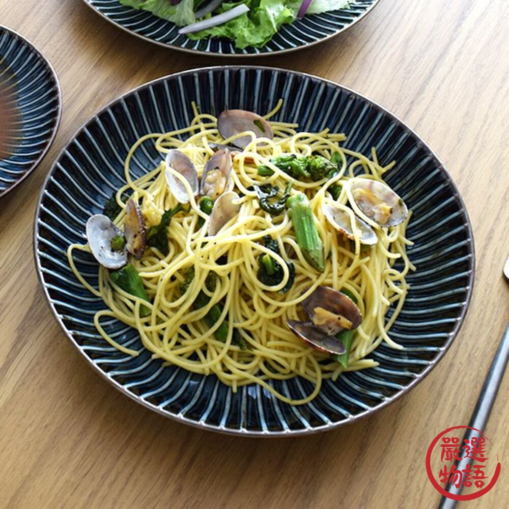 日本製 窯變 SENDAN 22.5cm 餐盤 深盤 義大利麵盤 咖哩盤 沙拉盤 日式盤 美濃燒-圖片-4