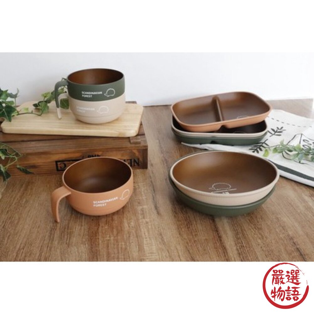 日本製 北歐森林小刺蝟 MOZ SCANDINAVIAN FOREST 木質色露營杯-圖片-1